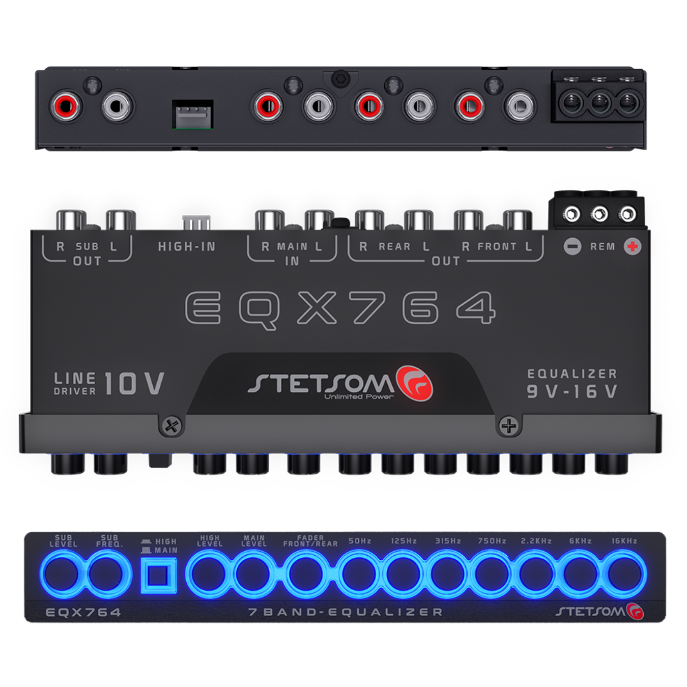 Stetsom EQX764 7-Band Car Audio Equalizer 10v