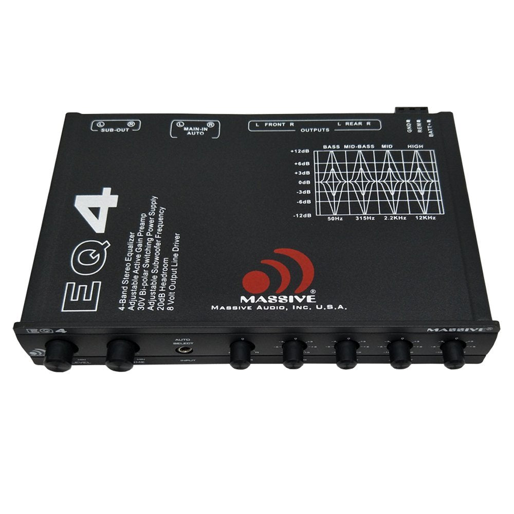 Equalizer 4 Bandas 8v Massive Audio EQ4