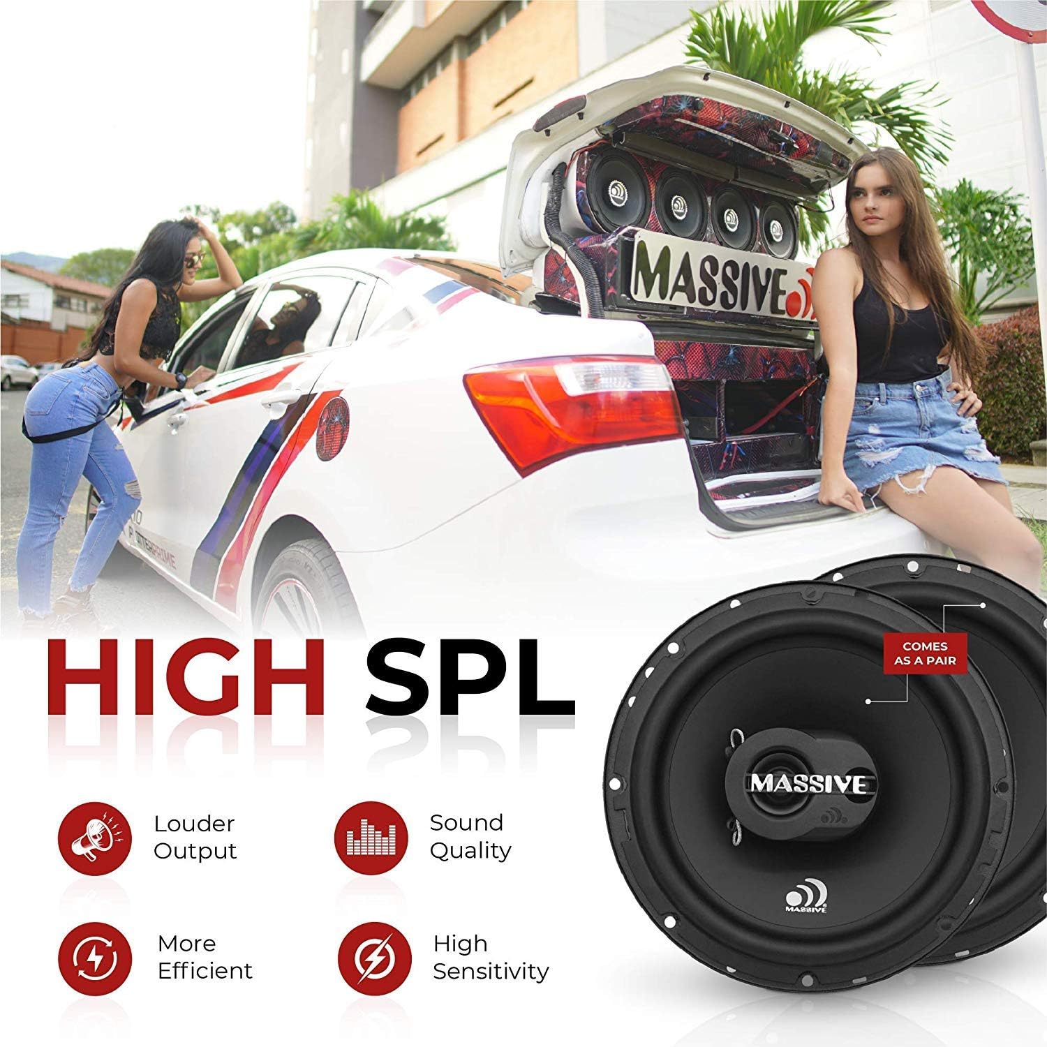 Bocinas 6.5" Massive Audio MX65