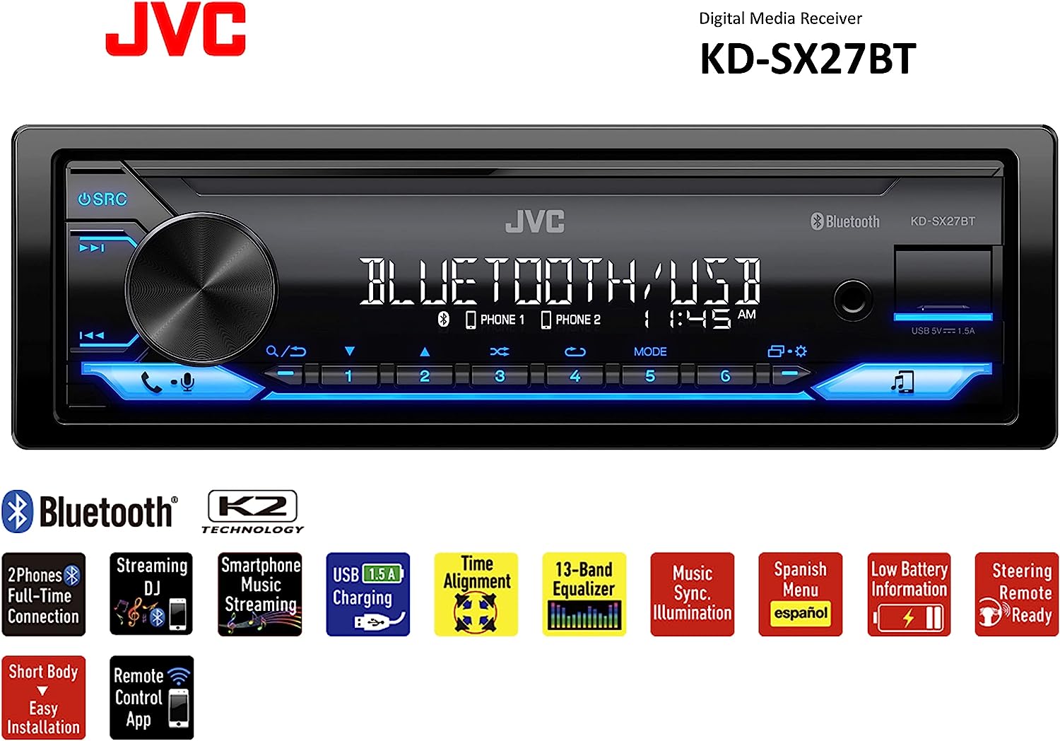 Radio JVC KD-SX27BT