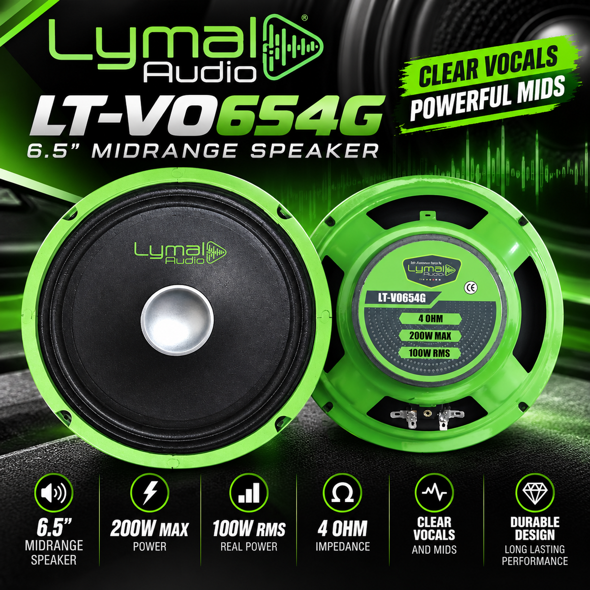 Lymal Audio LT-VO654G 6.5" Midrange Speaker