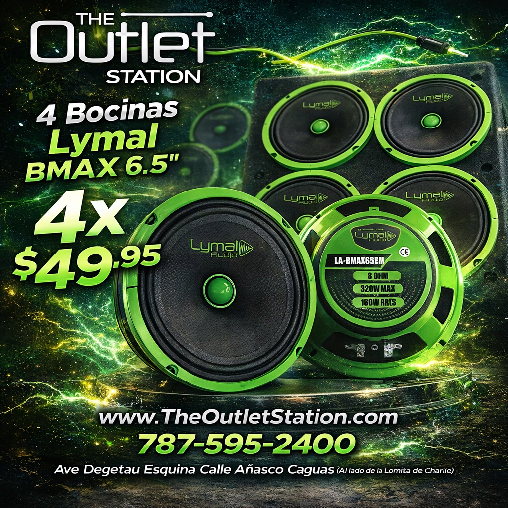 🔥 Combo 4 Bocinas Lymal BMAX 6.5” – SOLO $49.95 🔥