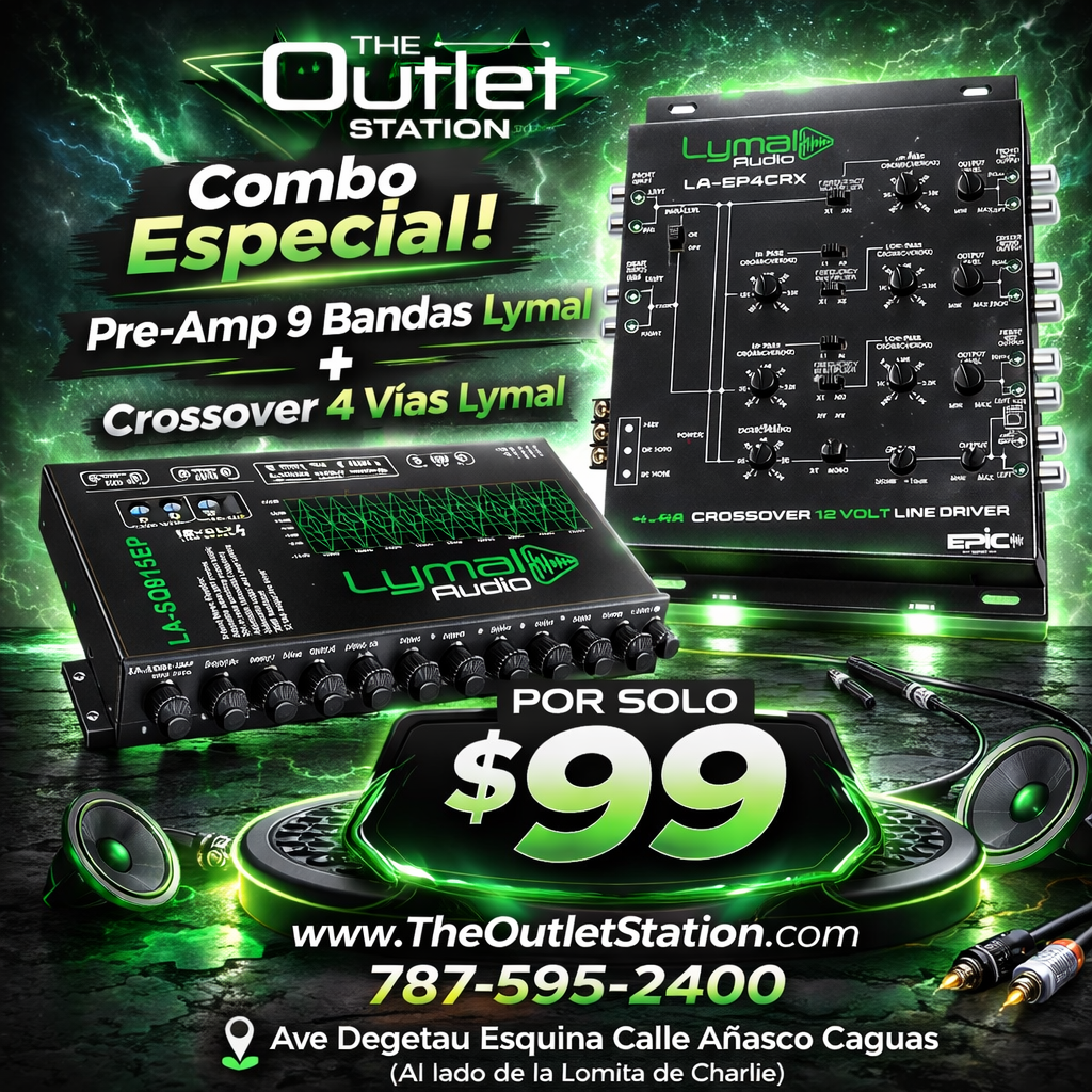 🔥 Combo Lymal Pre-Amp 9 bandas + Crossover 4 vías 12V 🔥