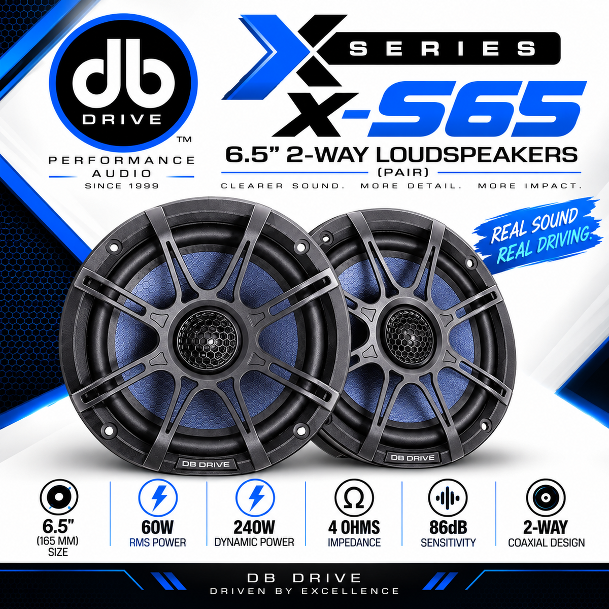 DB Drive X-S65 – 6.5” 2-Way Loudspeakers (Pair)