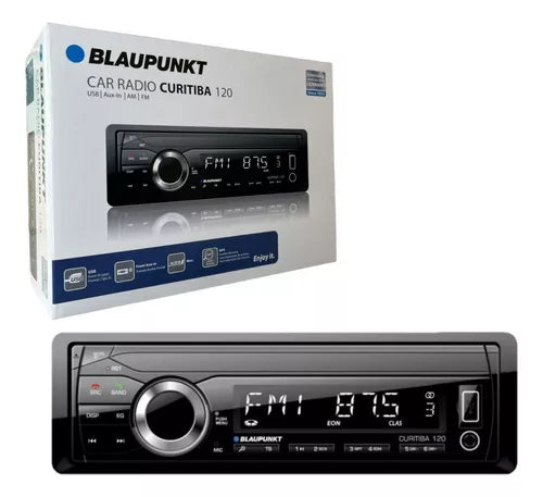 Blaupunkt CURITIBA120 1-DIN AM/FM Radio Bluetooth USB AUX (BFCM)