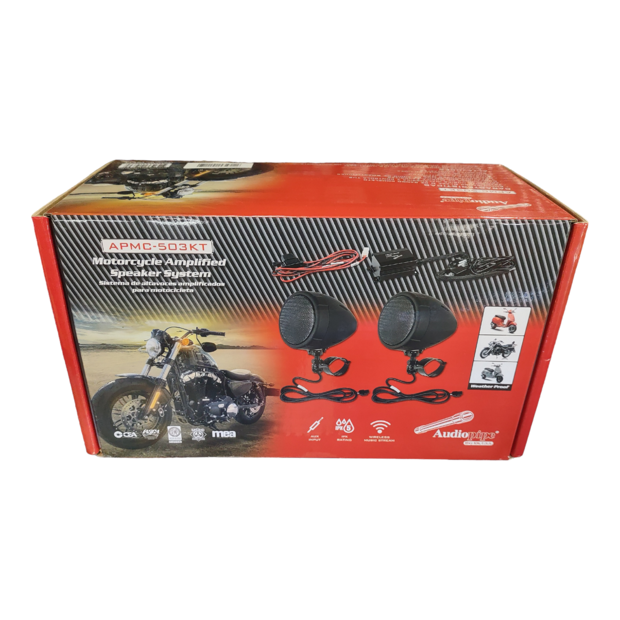 Bocinas 3" Amp 50w Motoras Audiopipe APMC-503KT