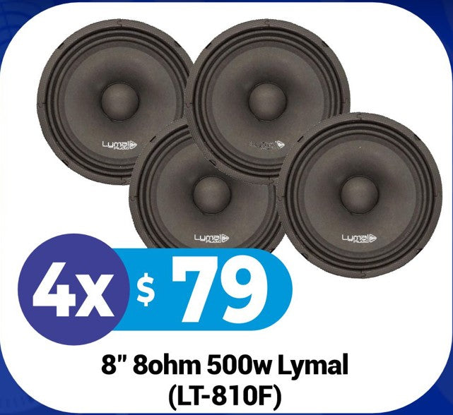 🔊 Combo: 4× Lymal Audio LT-810F 8" Midrange Loudspeakers