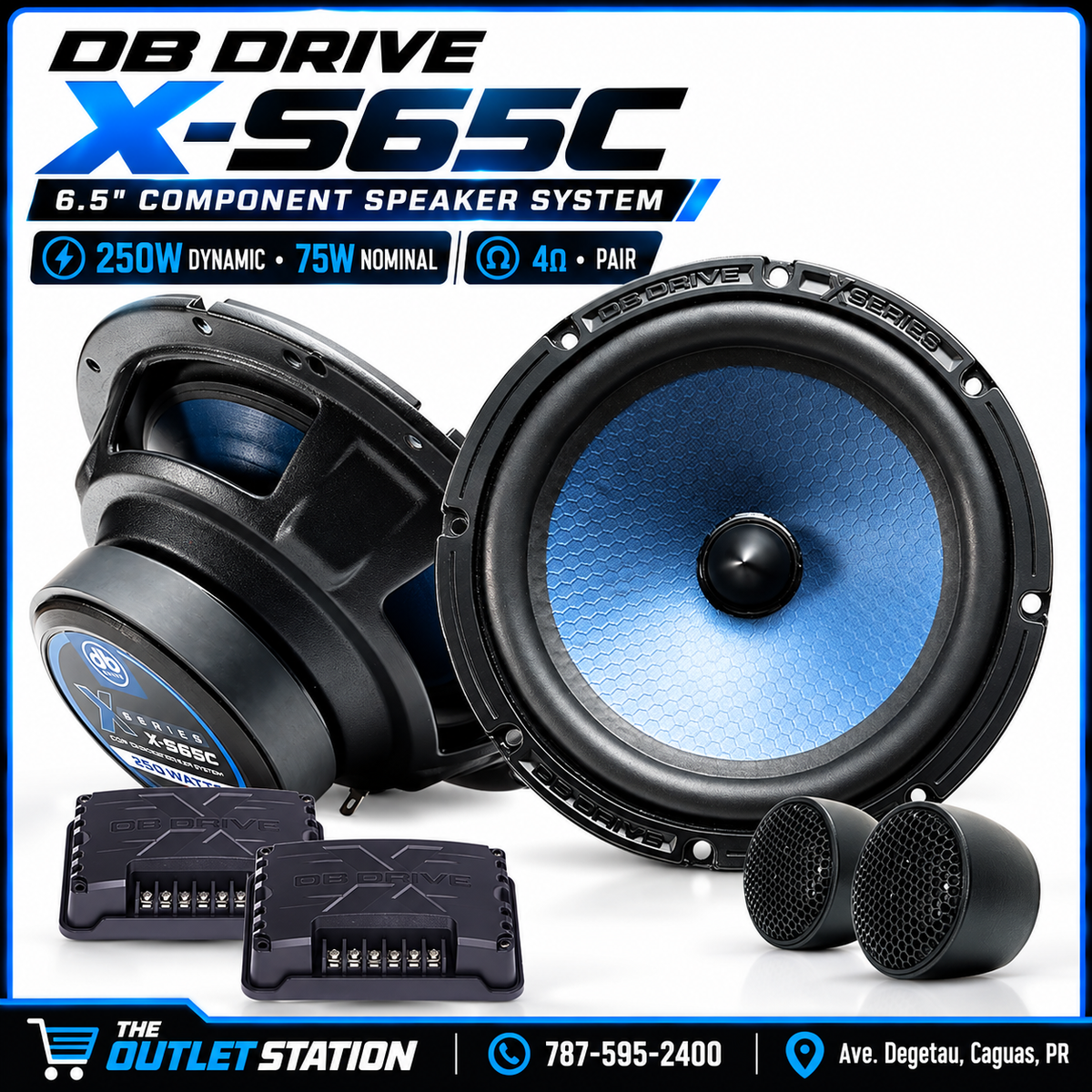 DB Drive X-S65C — 6.5" Component Speaker System (Pair)