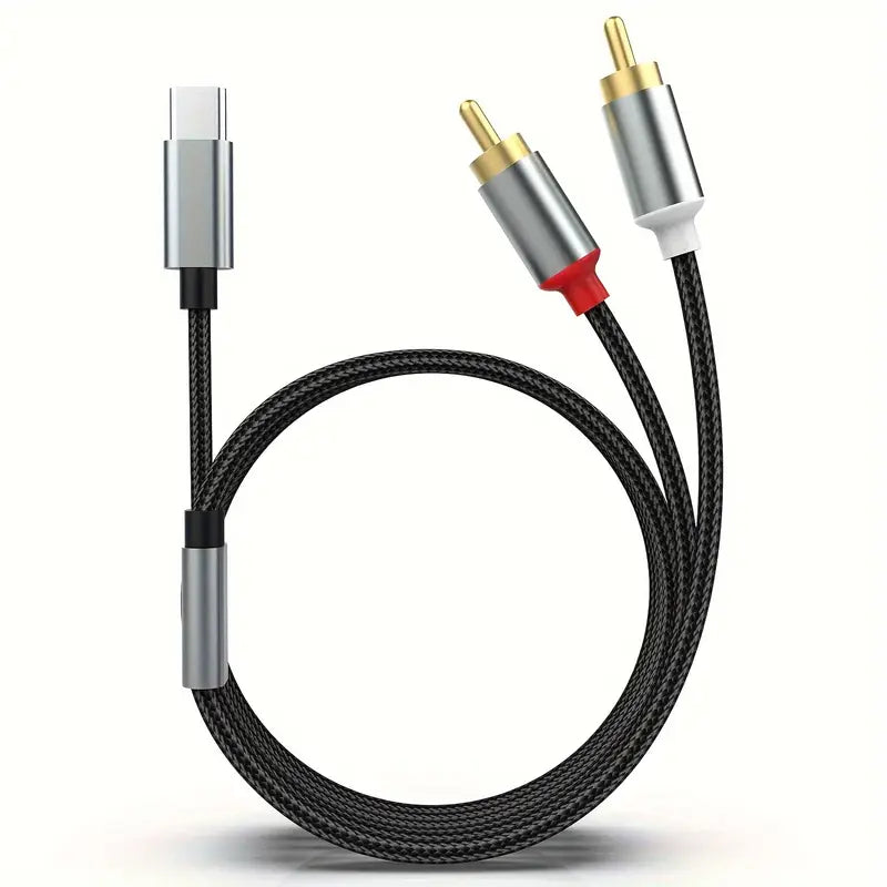 Cable Type-C To 2 Male RCA Audio Adapter 5ft