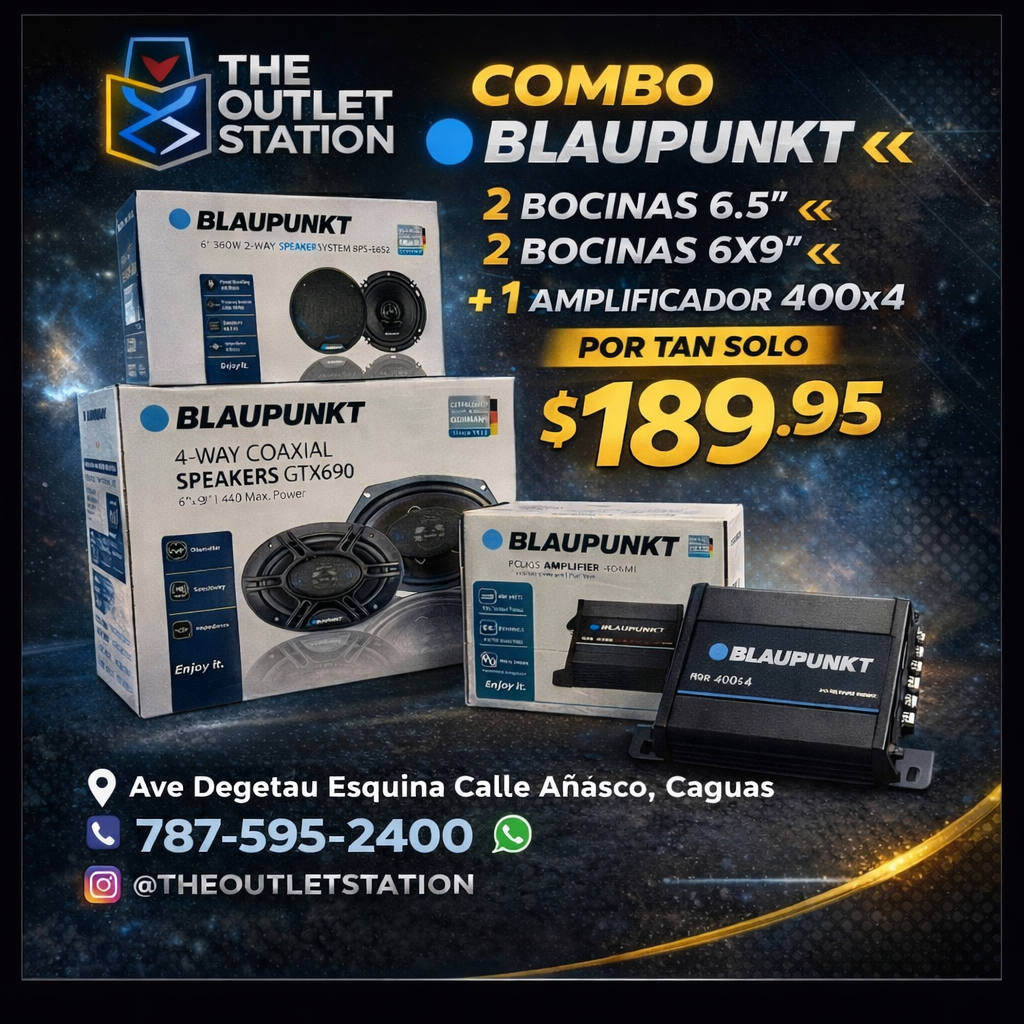 🔊🔥 Blaupunkt Combo – 6.5” + 6x9” Speakers + 400x4 Amplifier