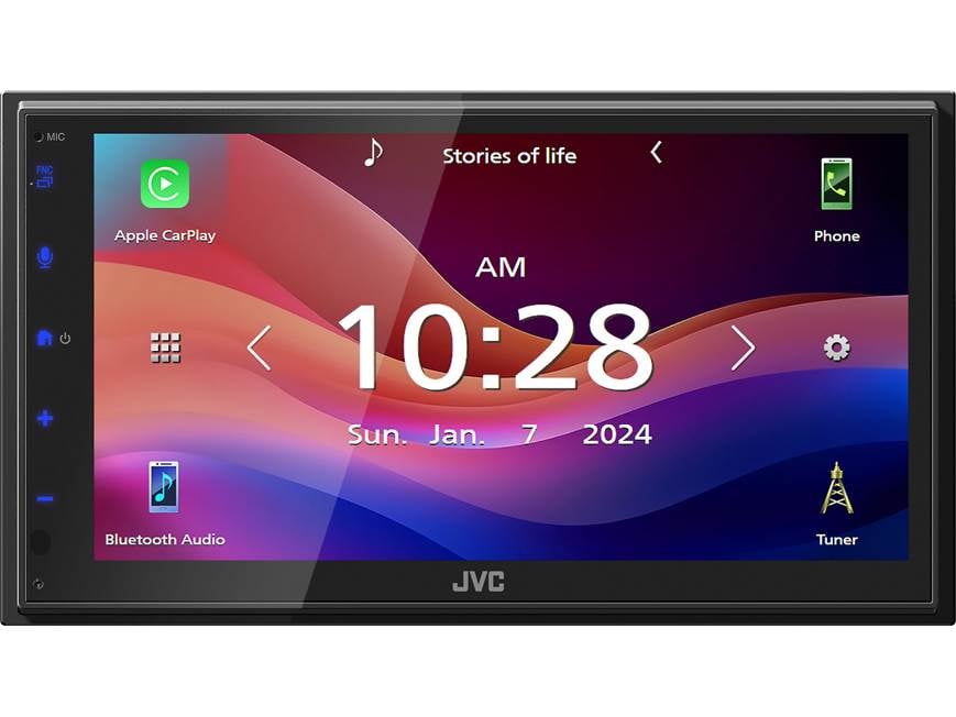JVC KW-M590BT – 6.8” Double DIN Bluetooth Apple CarPlay®