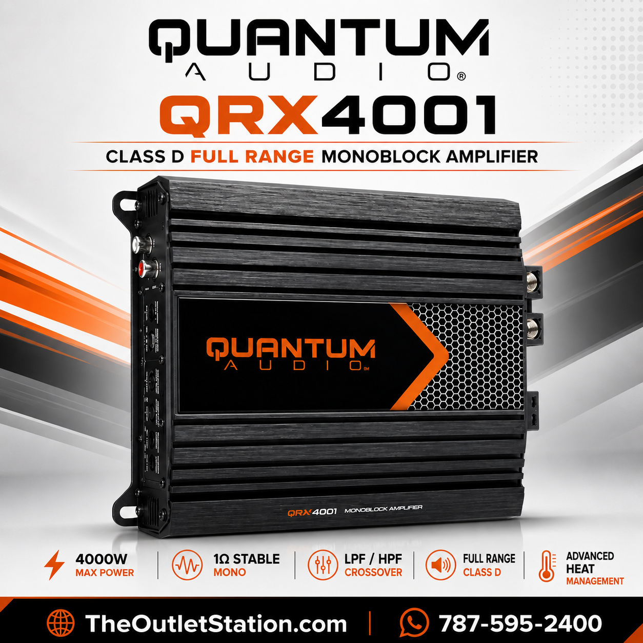 Quantum Audio QRX4001 Class D Full Range Monoblock Amplifier