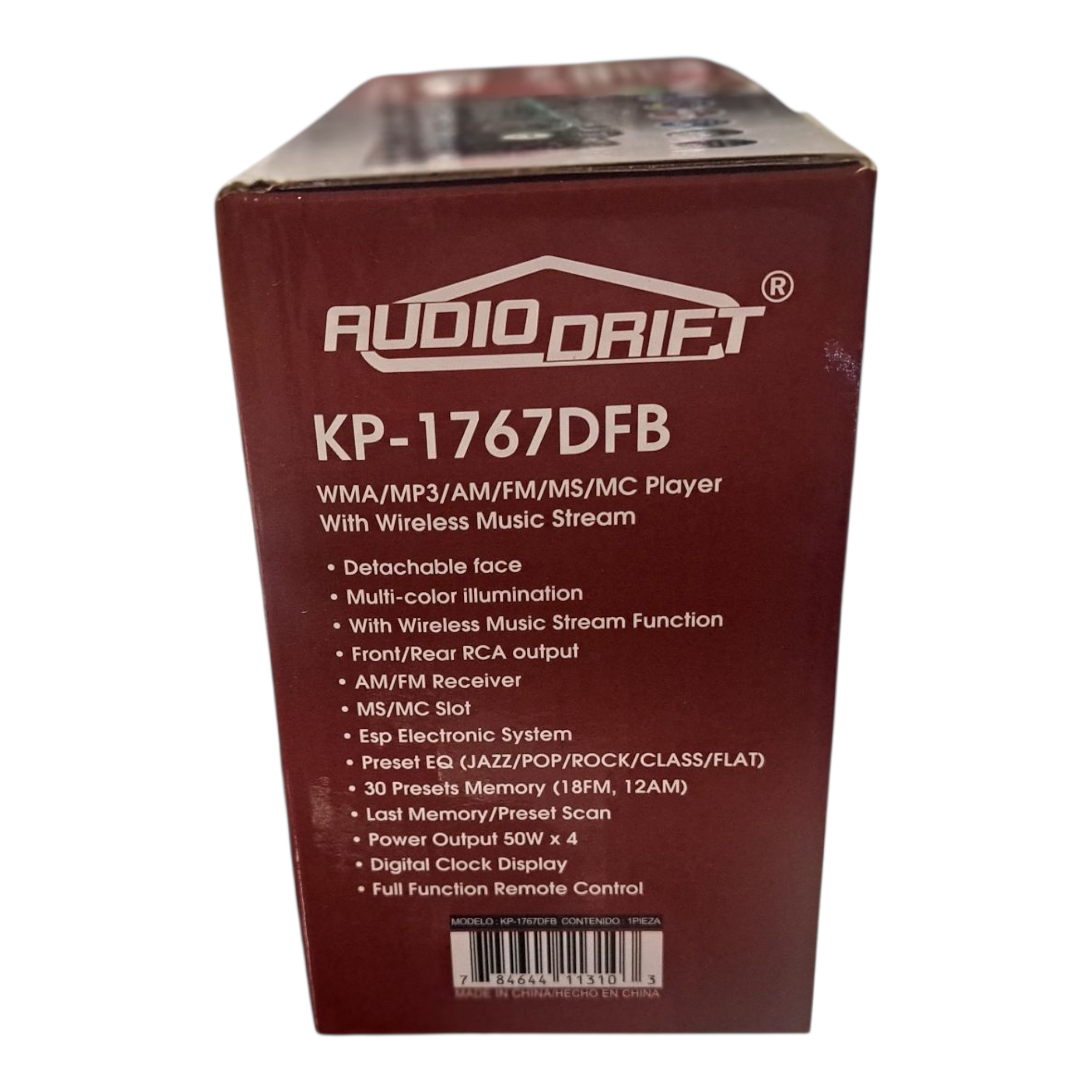 Radio Detachable Face Audiodrift KP-1767DFB