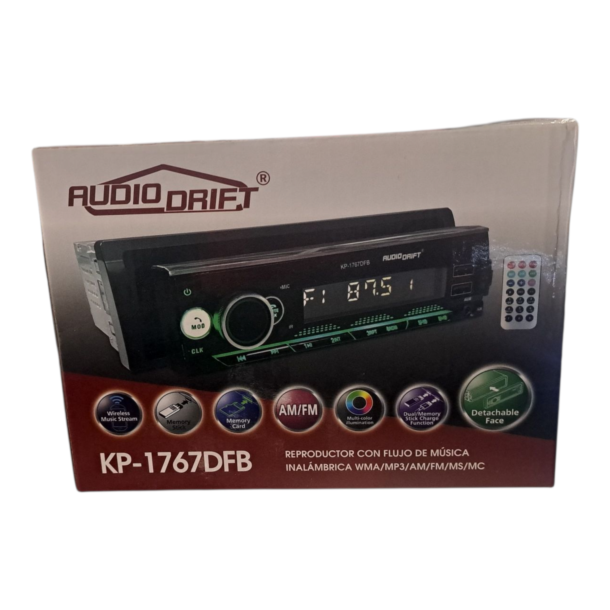 Radio Detachable Face Audiodrift KP-1767DFB