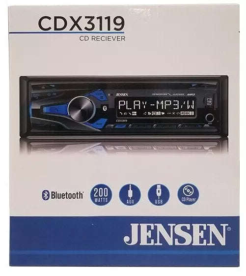 Jensen CDX3119 – Single DIN CD Receiver with Bluetooth & USB