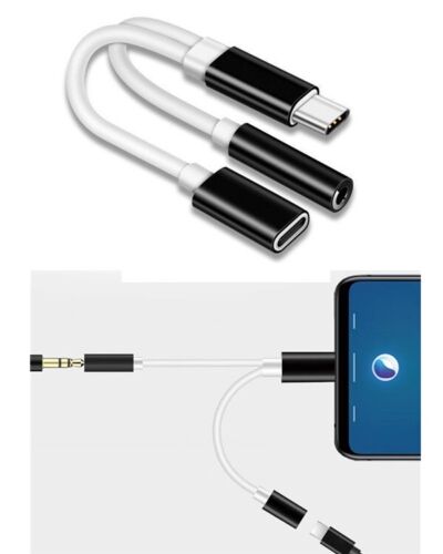 USB Type C To 3.5mm Aux Audio Charging Adapter