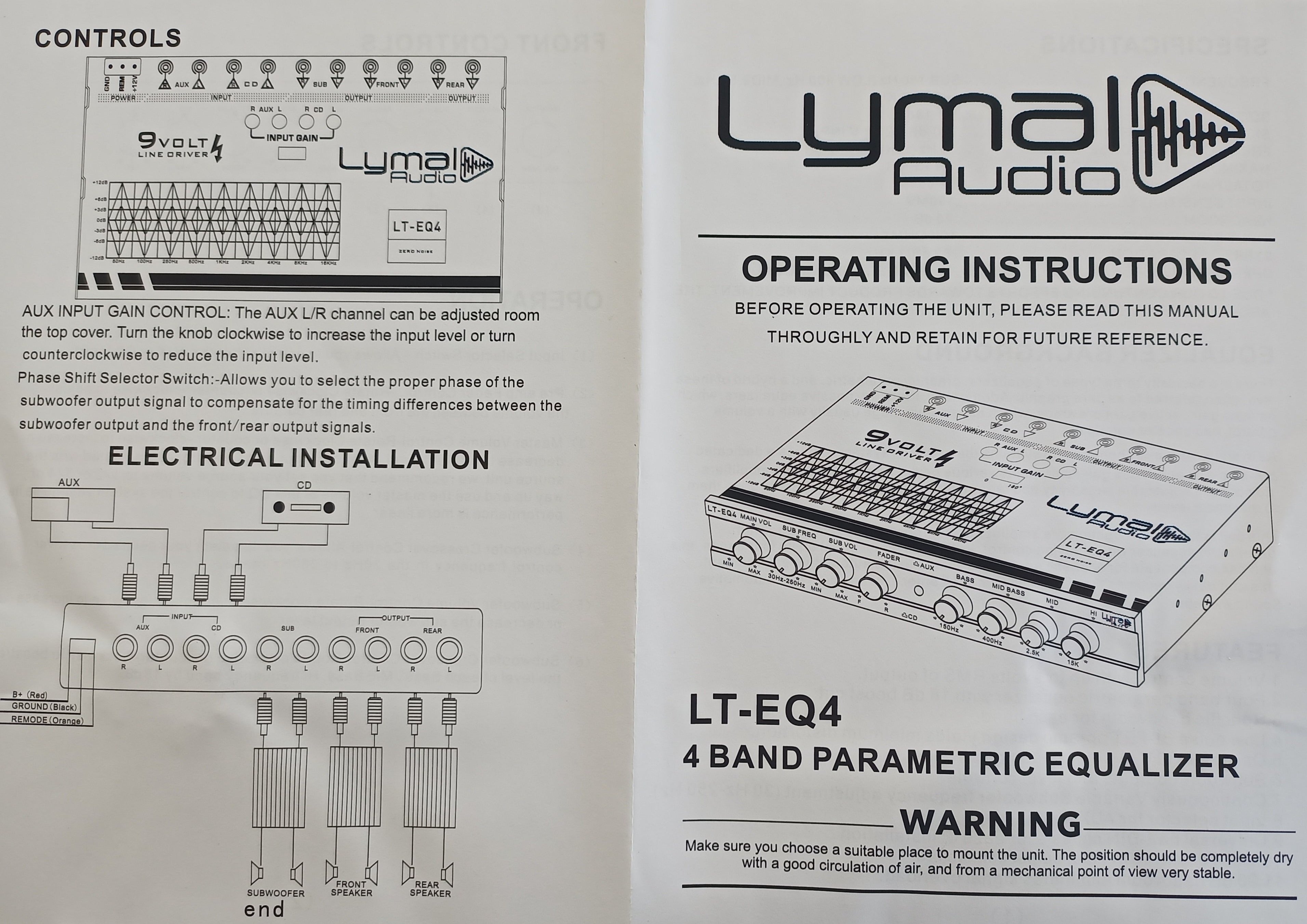 Equalizer 4 Bandas Lymal Audio LT-EQ4 | The Outlet Station