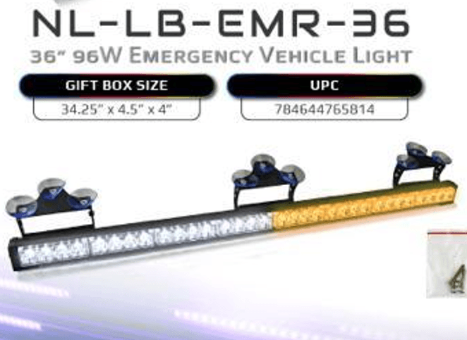 Barra Luces 36" NL-LB-EMR-36