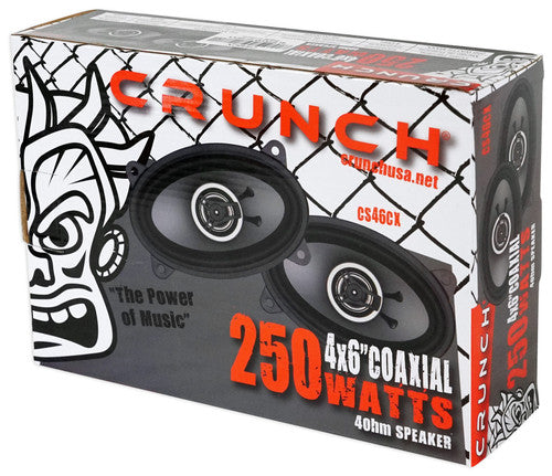 Crunch CS46CX | 4x6" 2-Way Coaxial Car Speakers (BFCM)