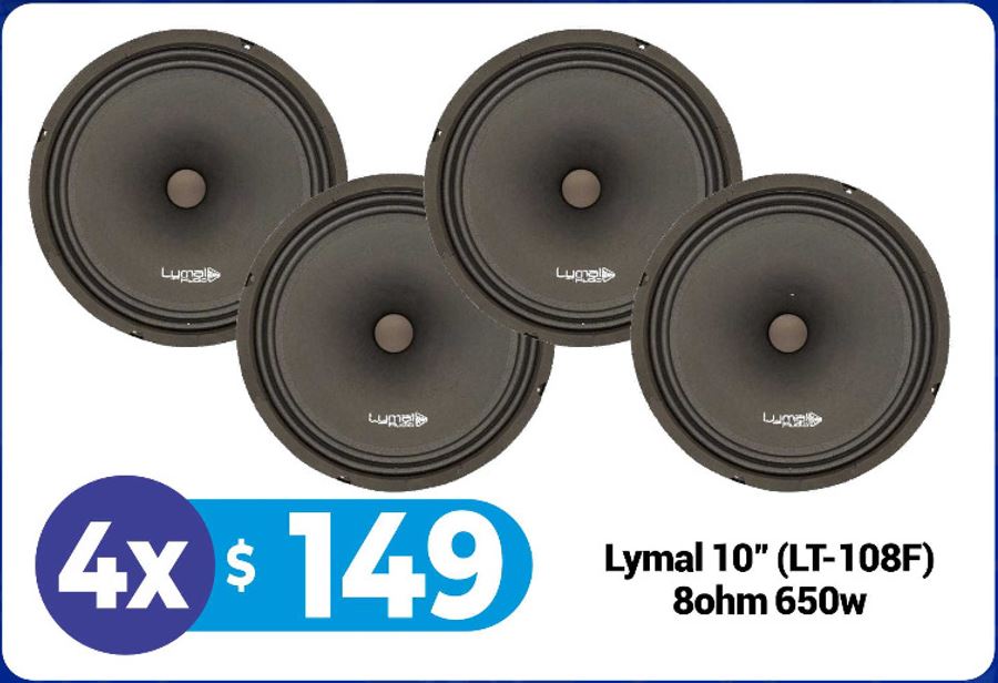 4 x $149 10" Lymal Audio LT-108F