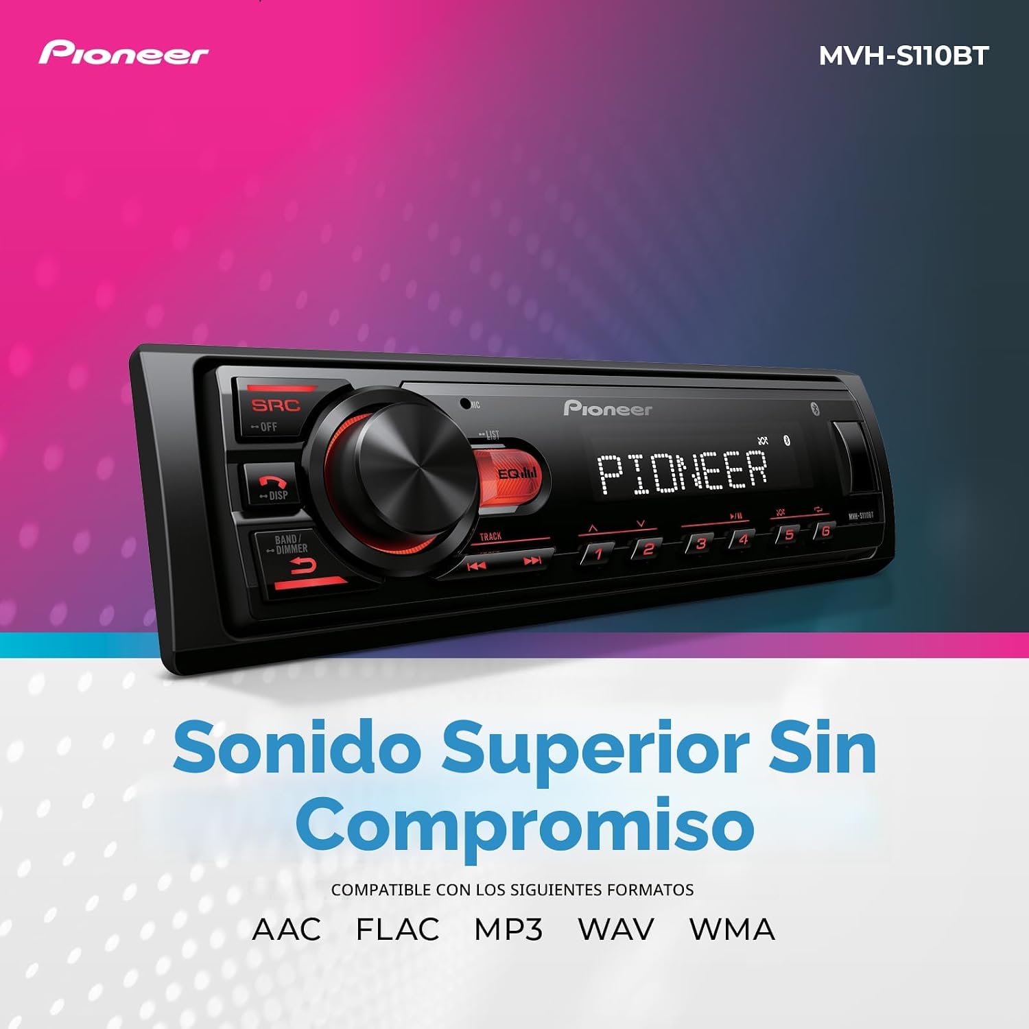 Pioneer MVH-S110BT Bluetooth Car Stereo Receiver