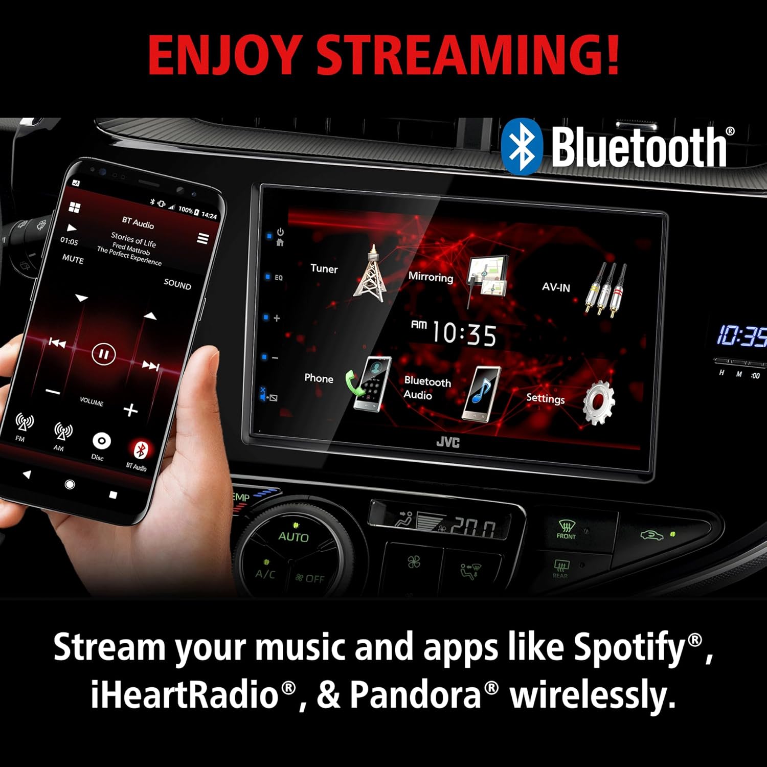 Radio 6.75" Mirror Link JVC KW-M180BT