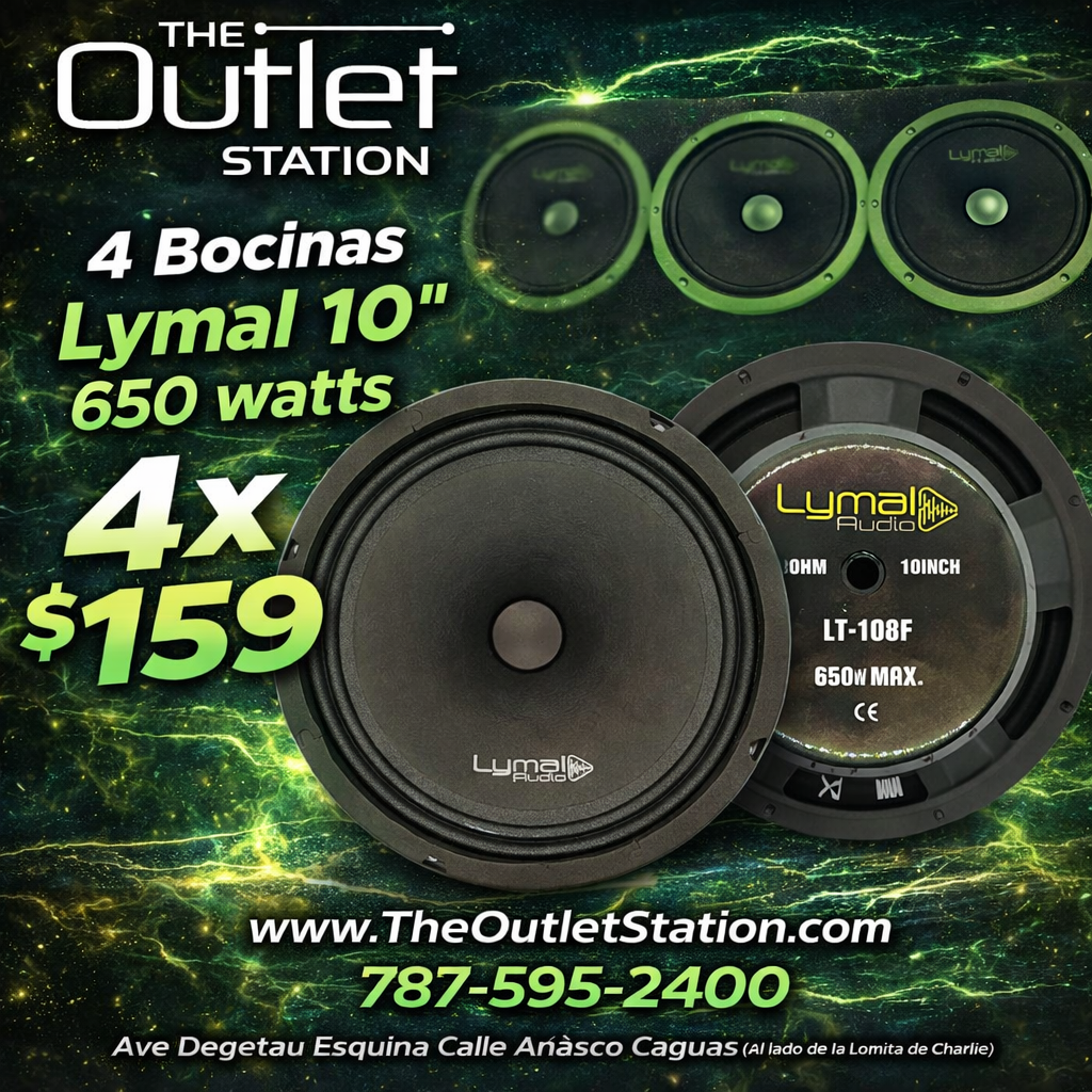 🔥 Combo 4 Bocinas Lymal 10” 650W – 8 Ohm $159 🔥