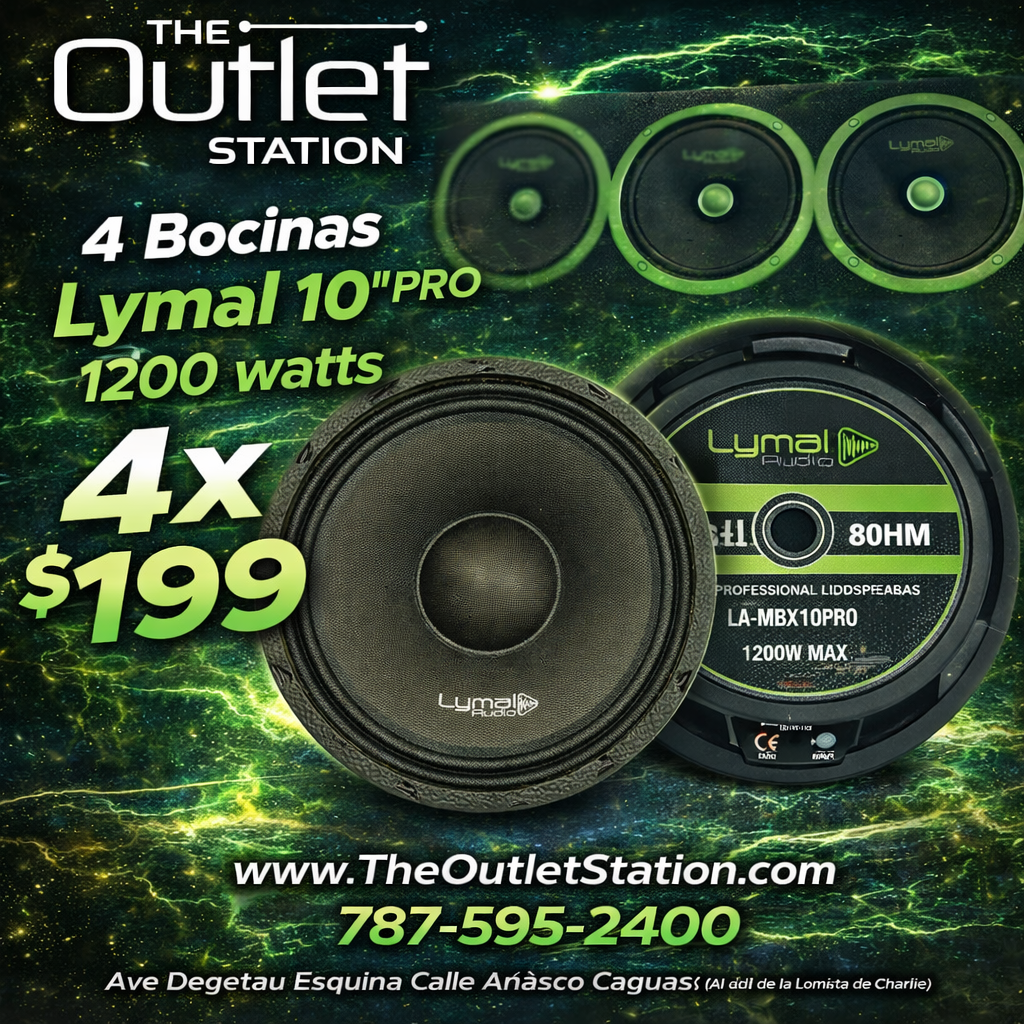 🔥 Combo 4 Bocinas Lymal 10” PRO – 1200W $199 🔥