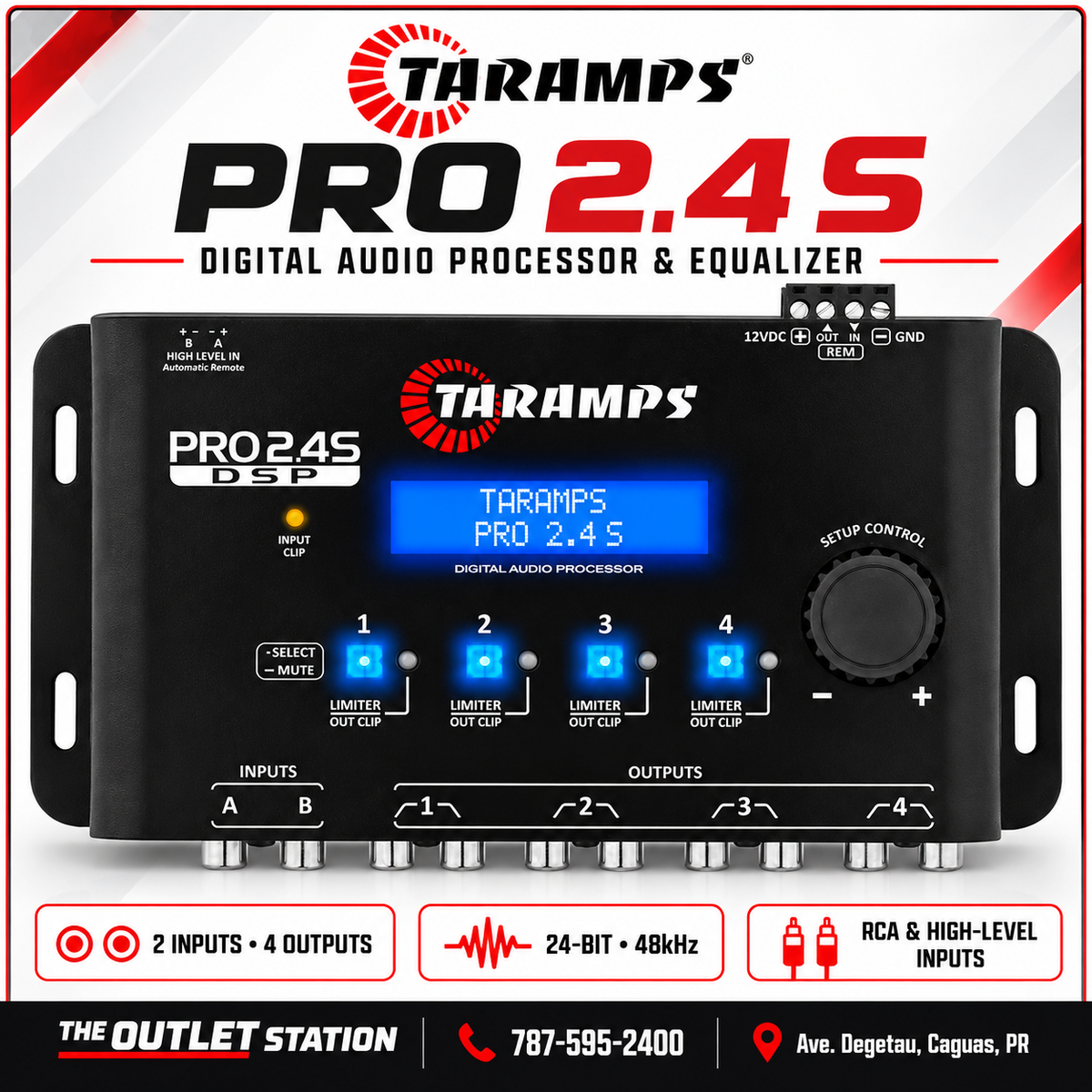 Taramps PRO 2.4 S — Digital Audio Processor & Equalizer