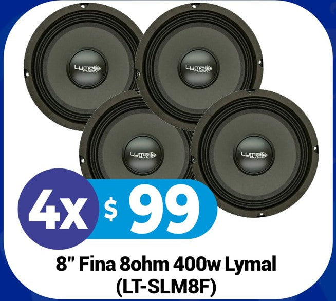 4 x $99 8" Slim Lymal Audio LT-SLM8F