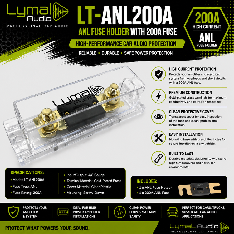 Lymal Audio LT-ANL200A ANL fuse holder with 200A fuse