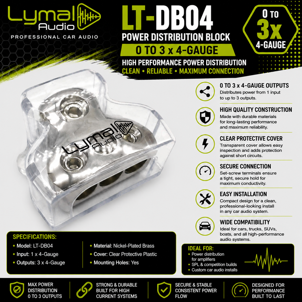 Lymal Audio LT-DB04 Power Distribution Block