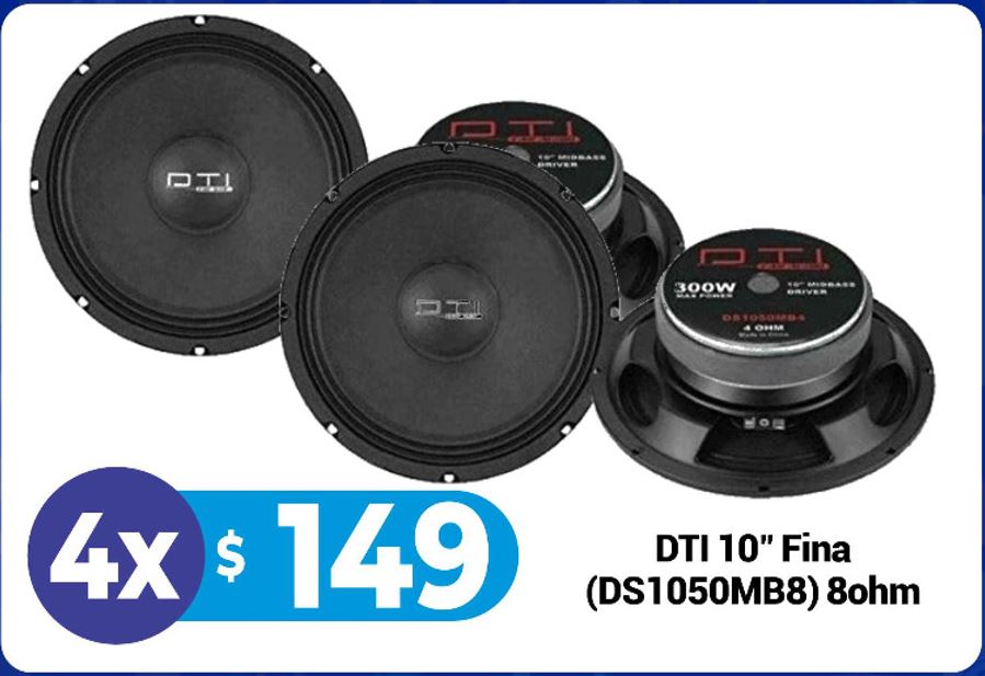 4 x $149 10" Slim DTI DS1050MB8