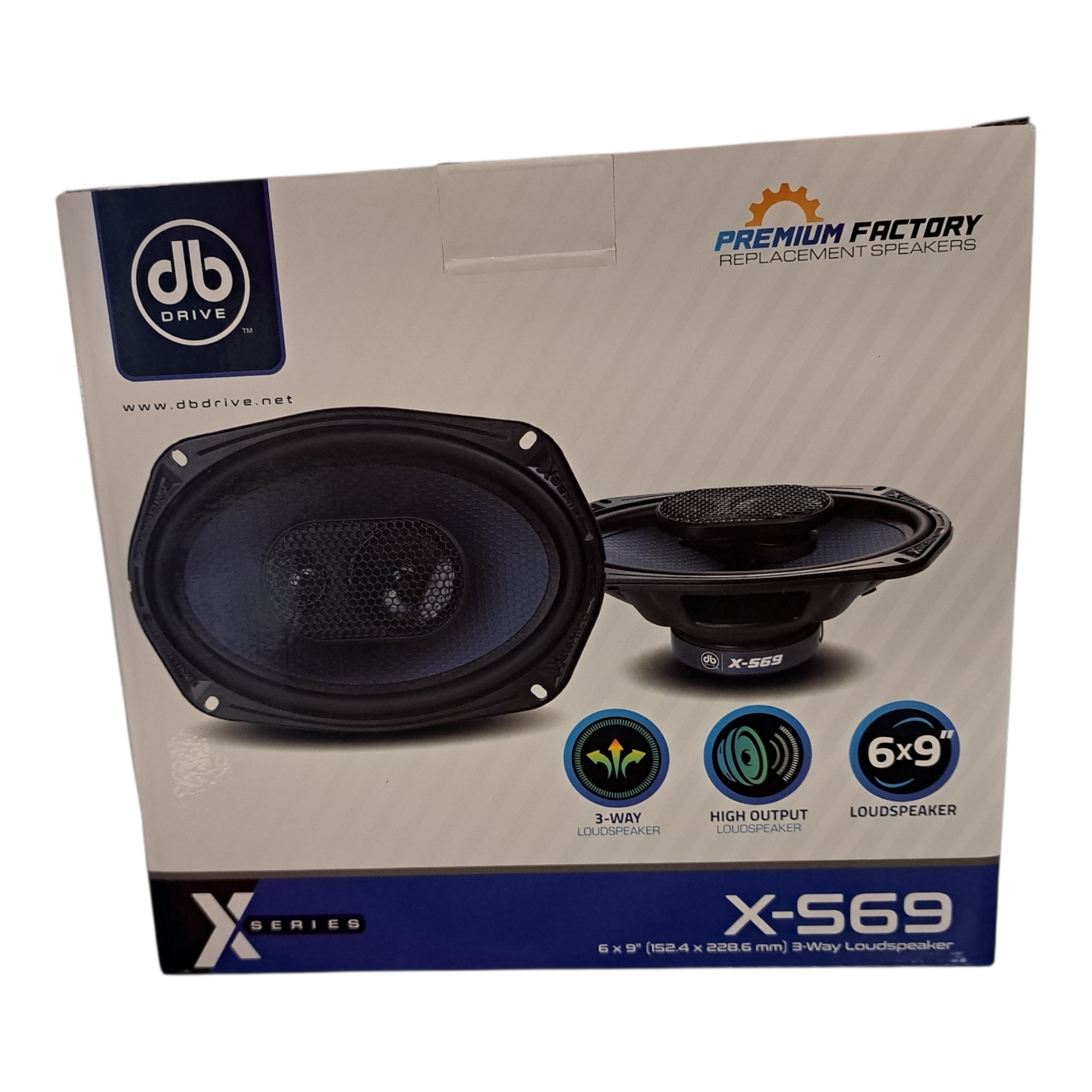 DB Drive X-S69 – 6x9" 2-Way Coaxial Speakers (Pair)