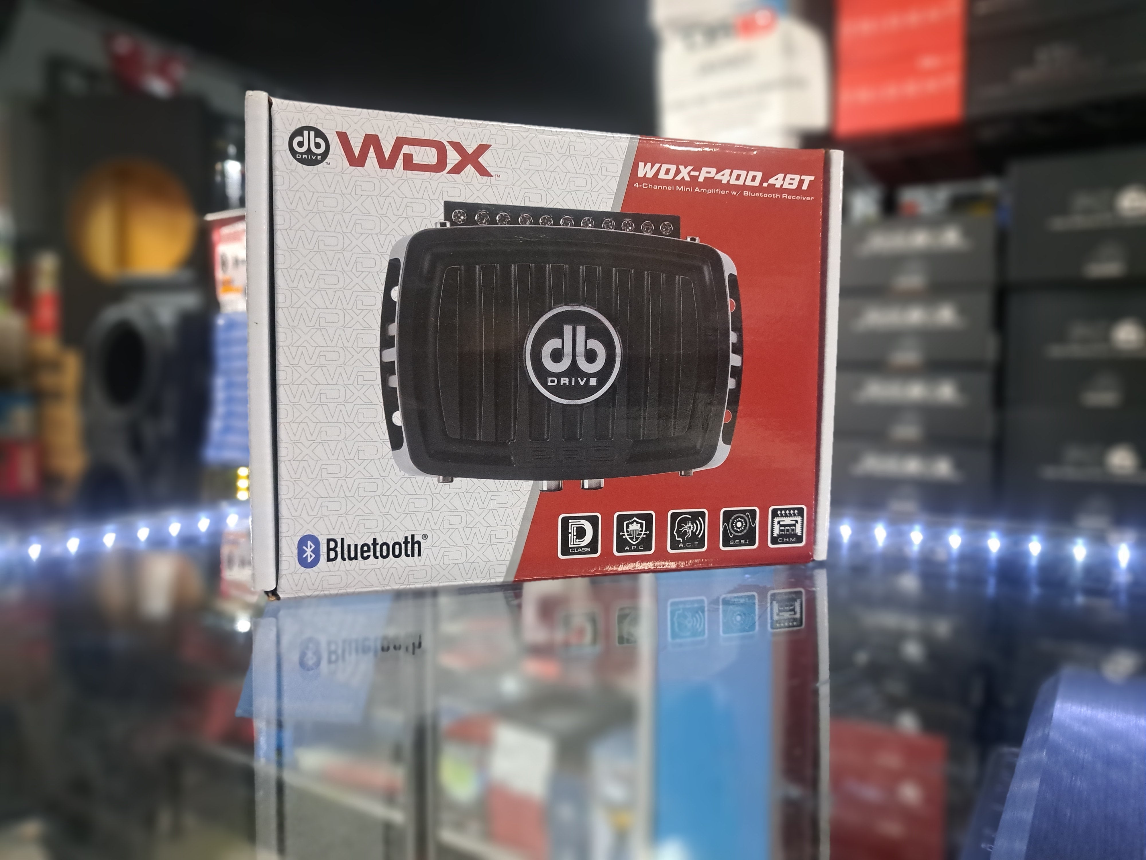 DB Drive WDX P400.4BT – Mini Powersports 4-Channel Amplifier with Bluetooth