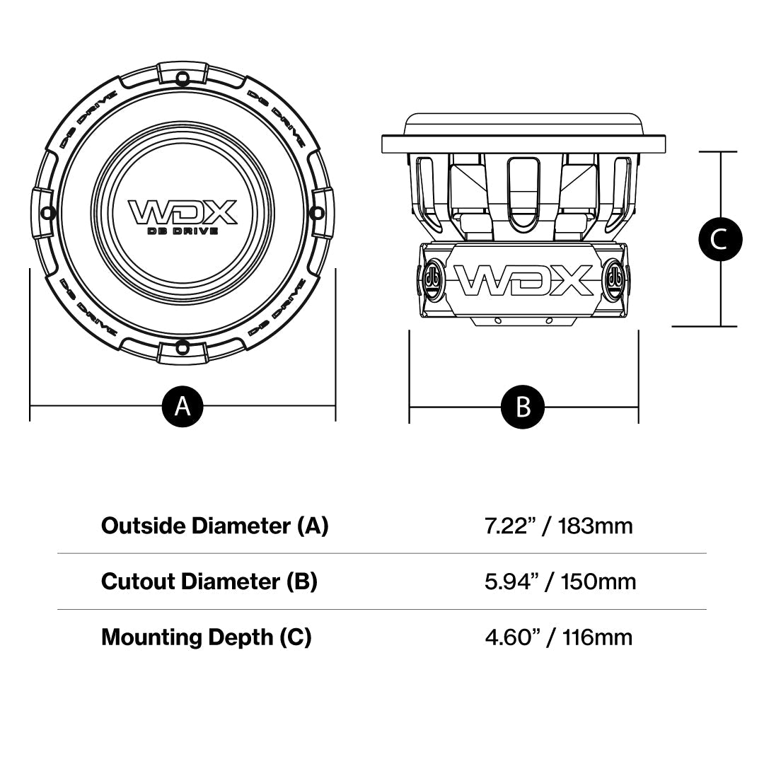 DB Drive WDX6.5G1.4 – 6.5" High Performance Subwoofer