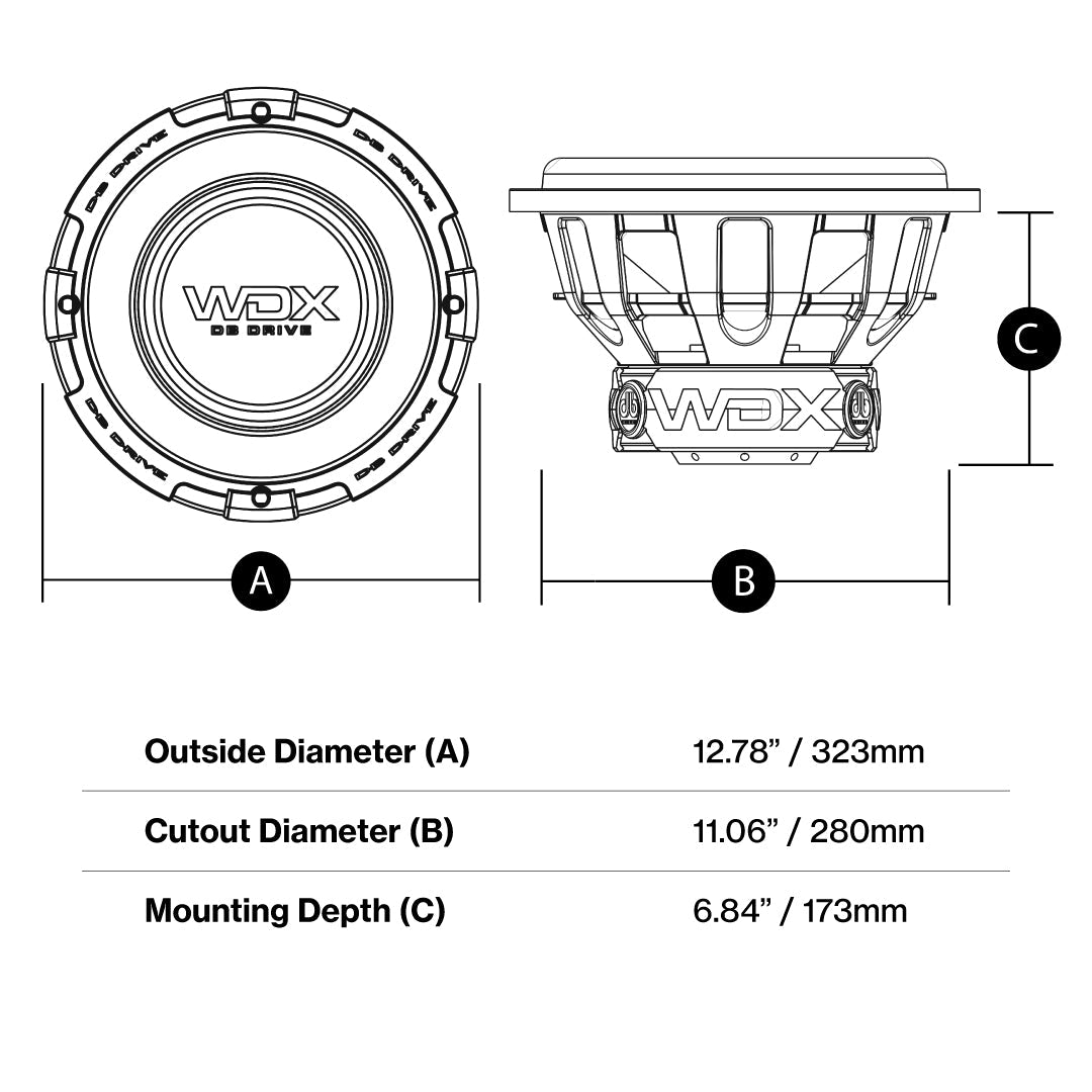 DB Drive WDX12G1.4 – 12" High Performance Subwoofer