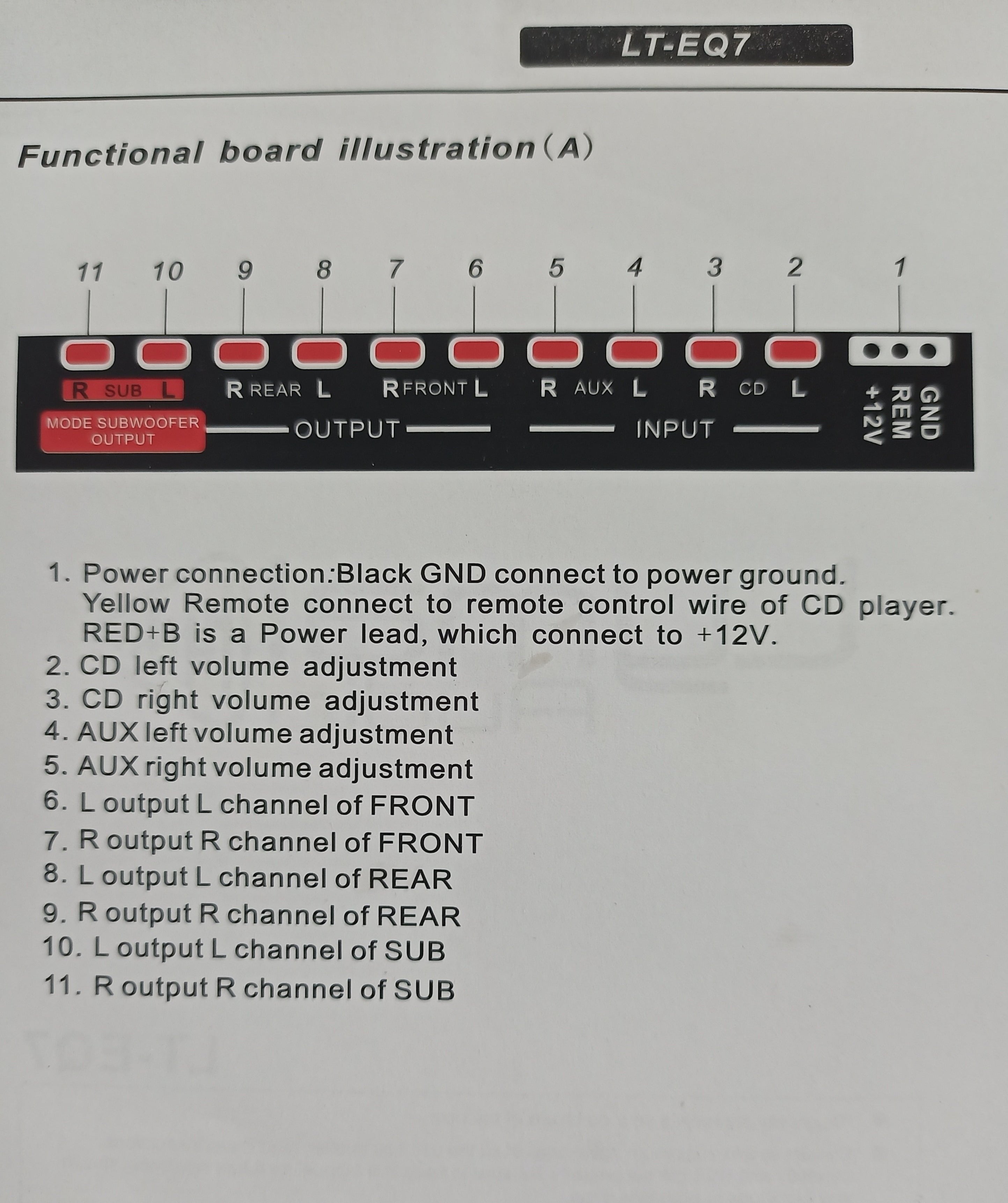 Equalizer 7 Bandas Lymal Audio LT-EQ7 | The Outlet Station