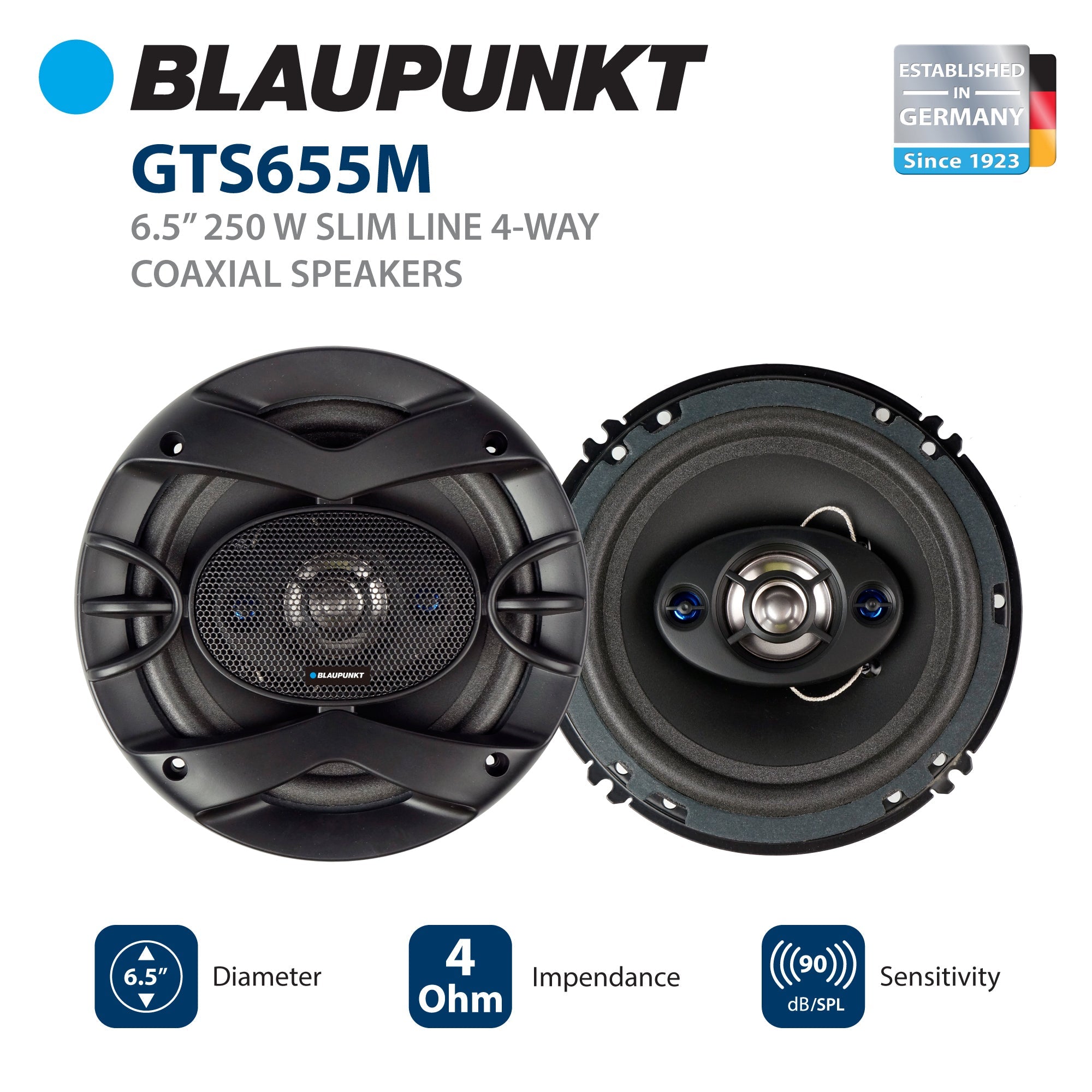 Bocinas 6.5" Blaupunkt GTS655M | The Outlet Station
