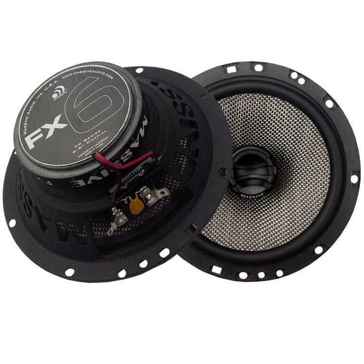 Massive Audio FX6 – 6.5" 2-Way Car Audio Coaxial Speakers
