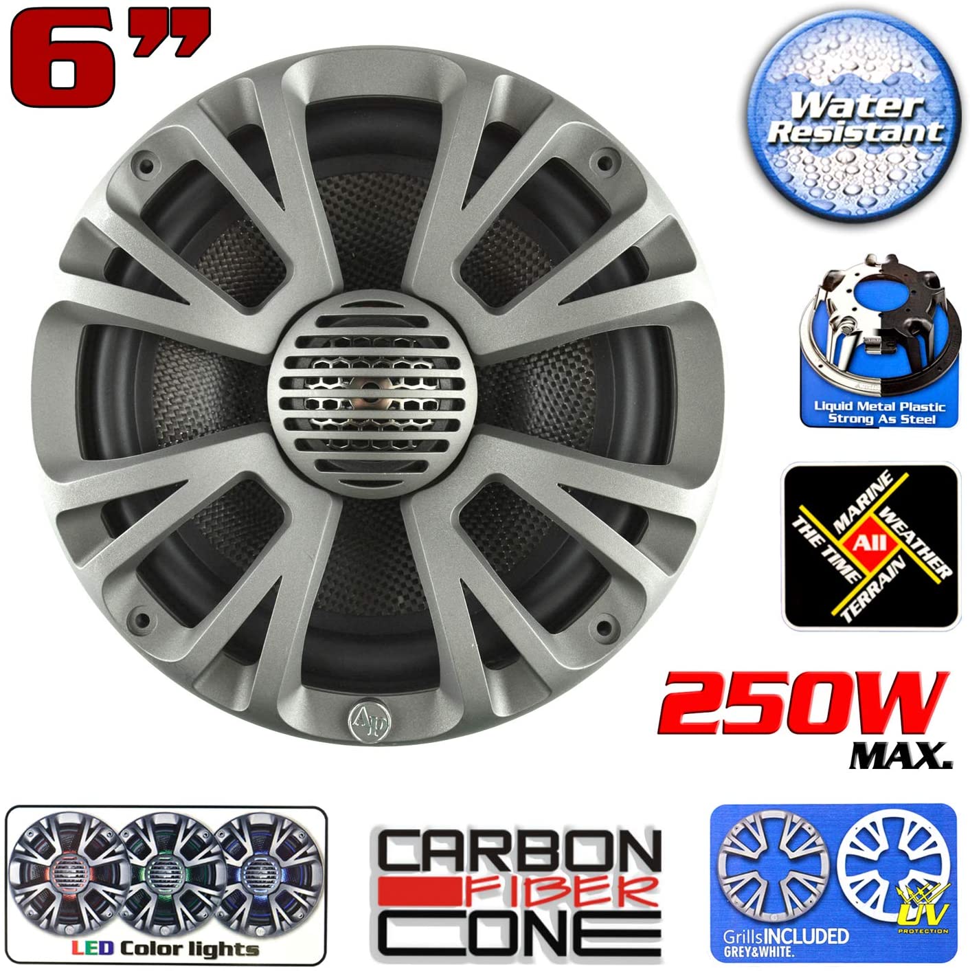 Bocinas Marinas Audiopipe APMP-T625LD