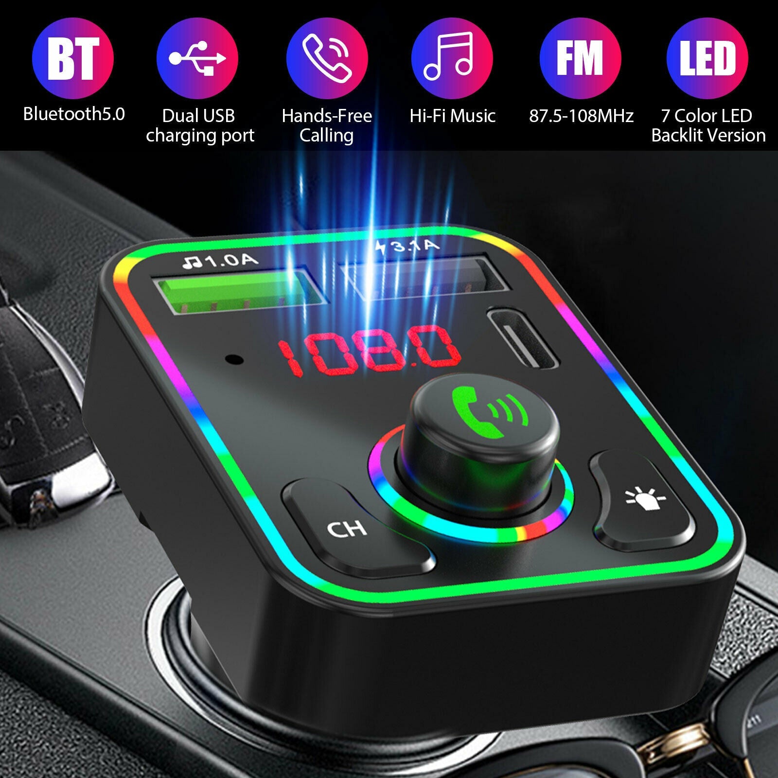 Car Bluetooth FM Transmitter NMS-16 / CAR F3