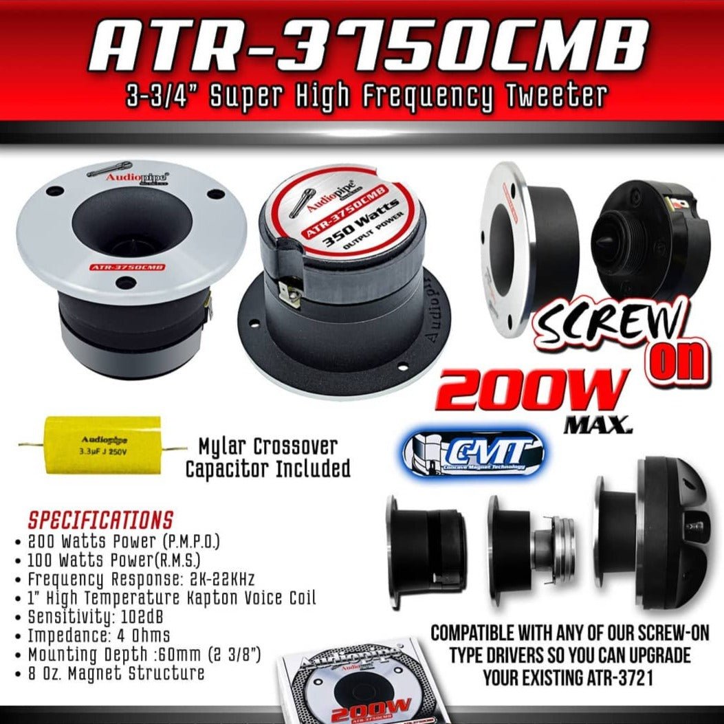 Driver Tweeter Audiopipe ATR-3750CMB