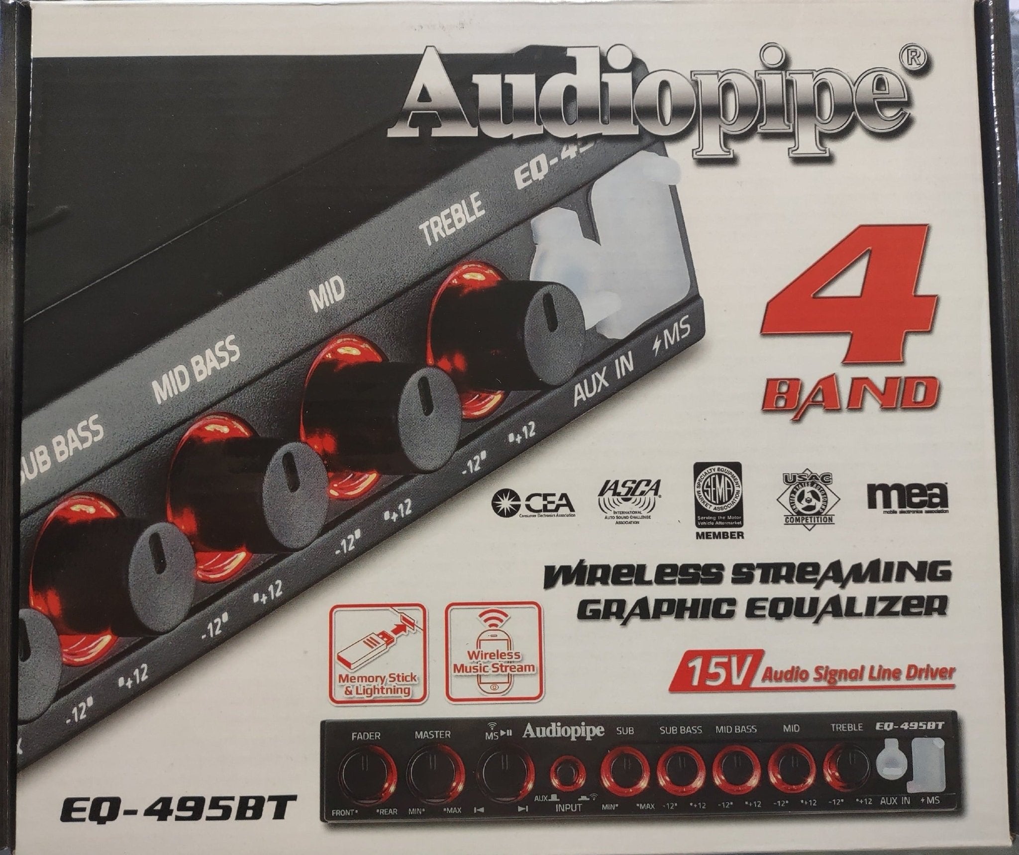 Equalizer Audiopipe Bluetooth EQ-495BT