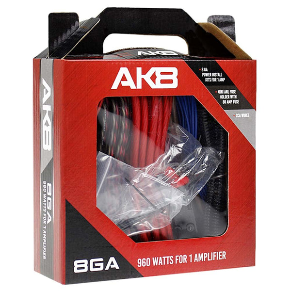 DS18 AK8 8-gauge amplifier wiring kit
