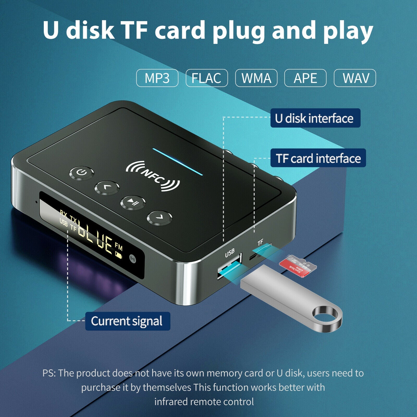 NFC Bluetooth 5.0 Transmitter Receiver M6