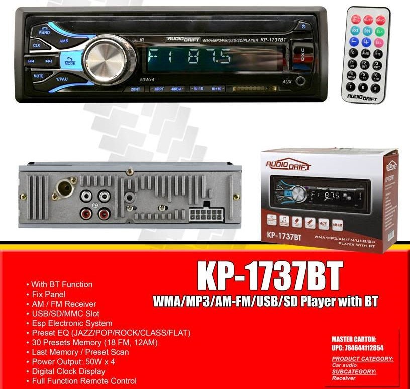 Radio Bluetooth Audio Drift KP-1737BT
